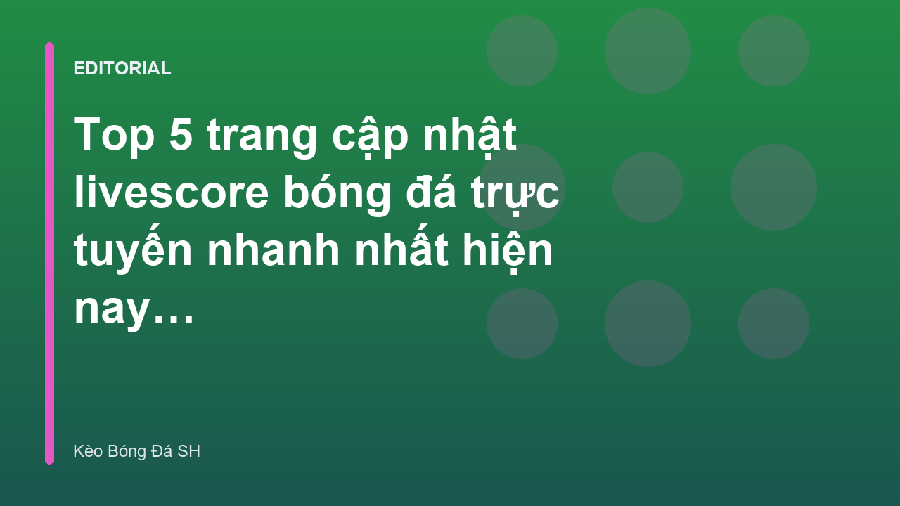 Giao diện trang livescore bóng đá trực tuyến